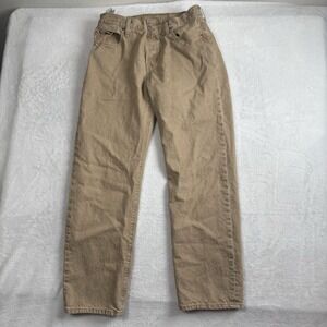 Levi's Premium 501 Beige Khaki Denim Jeans Men's Waist 28" x 30" Inseam